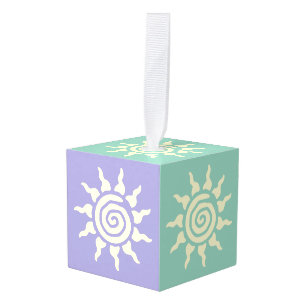 Adorno Cúbico Símbolo del Sol Espiritual - Espiral de Energía 9