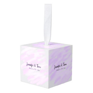 Adorno Cúbico simple minimal añade tu nombre boda personalizada