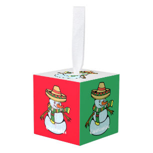 Adorno Cúbico Sombrero mexicano Santa Thunder_Cove