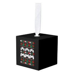 Adorno Cúbico Sweater, Navidades feos de gamer