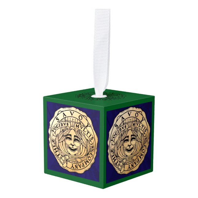 Adorno Cúbico The Savoy Cube Ornament (Anverso en perspectiva)