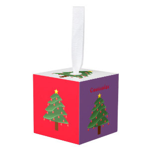 Adorno Cúbico Thunder_Cove de árbol de Navidad