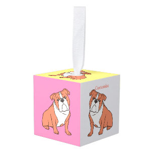 Adorno Cúbico Thunder_Cove de la raza del bulldog