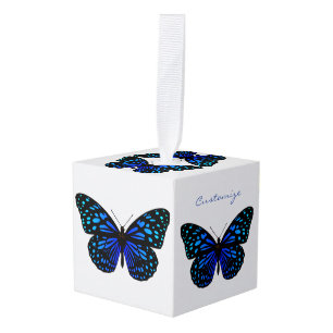 Adorno Cúbico Thunder_Cove de mariposa azul