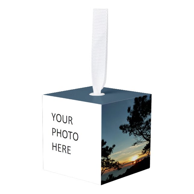 Adorno Cúbico Torrey Pine Sunset III California (Anverso en perspectiva)