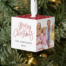 Tres fotos simples Navidades rojos y blancos