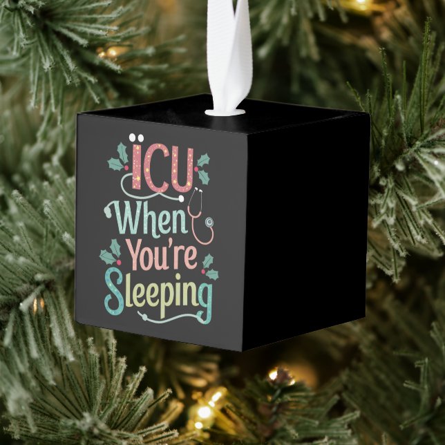 Adorno Cúbico UCI Cuando estás durmiendo Enfermera de UCI Navida (Árbol)
