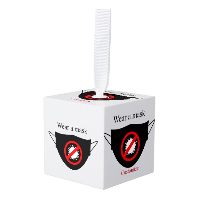 Adorno Cúbico Usar una máscara Thunder_Cove (Anverso en perspectiva)