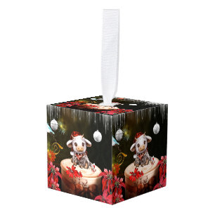 Adorno Cúbico Vaca de navidades pequeños