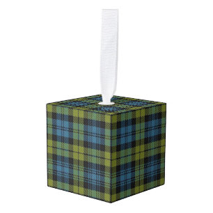 Adorno Cúbico Vacaciones Escocesa Campbell Tartan Plaid