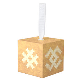 Adorno Cúbico Viñeta amarilla báltica personalizada