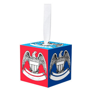 Adorno Cúbico Vintage Patriótica Eagle PlaqueThunder_Cove