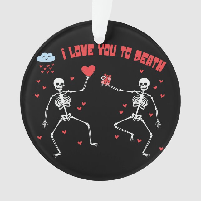 Adorno Cuidada te amo a la muerte El día de San Valentín  (Anverso)