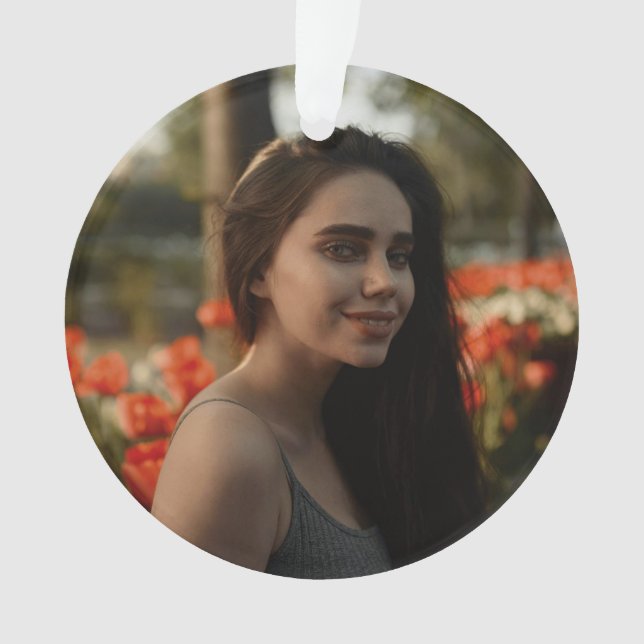Adorno Custom Birthday Photo Keepsake Ornament (Anverso)
