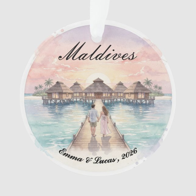 Adorno Custom Couple Maldives Honeymoon Keepsake (Anverso)