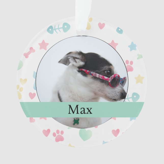 Adorno Custom Dog Photo Ornament (Anverso)