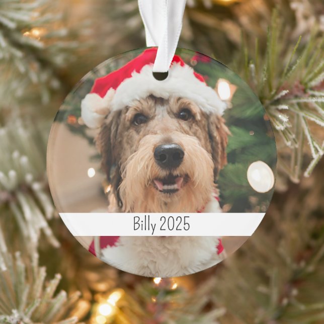 Adorno Custom Double Sided Dog Pet Christmas (Árbol)