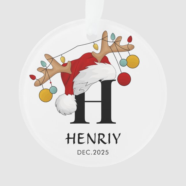 Adorno Custom Letter Name Christmas gift (Anverso)