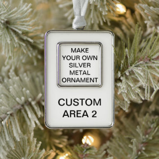 Adorno Custom Silver Color Metal Christmas Tree Ornament