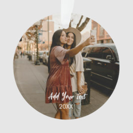 Adorno Custom Two Photos Acrylic Ornament 