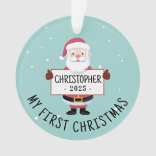 Adorno Cuta Santa Mi primer nombre personalizado de Navid