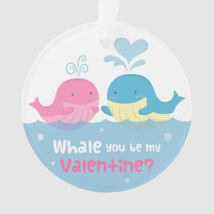 Adorno Cute Ballena Serás Mía Amor de San Valentín