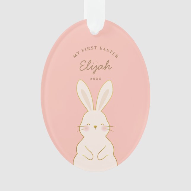 Adorno Cute Bunnies Personalizados Pascua (Anverso)