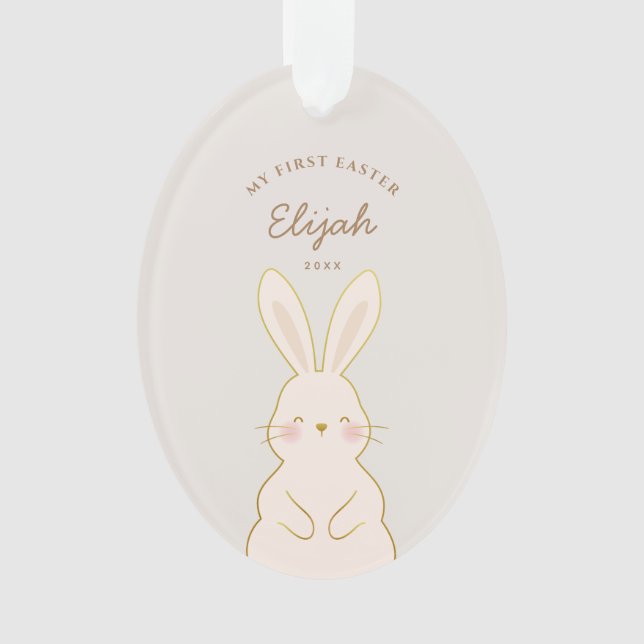 Adorno Cute Bunnies Personalizados Pascua (Anverso)