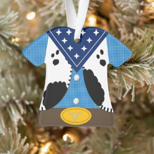 Adorno Cute Cowboy Personalized Ornament