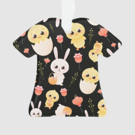 Adorno Cute Easter Chicks & Bunnies Seamless Pattern Orn