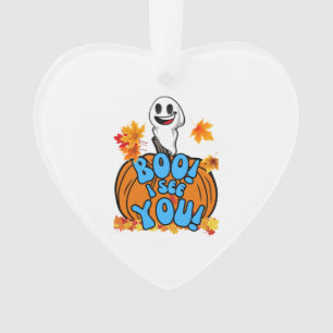 Adorno Cute Fall Halloween fantasma Boo! ¡Te veo! Pegatin