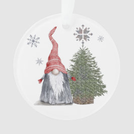 Adorno Cute Gnome Árbol de Navidad Felices Fiestas Nombre