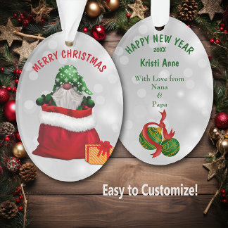 Adorno Cute Gnome Gift Surprise