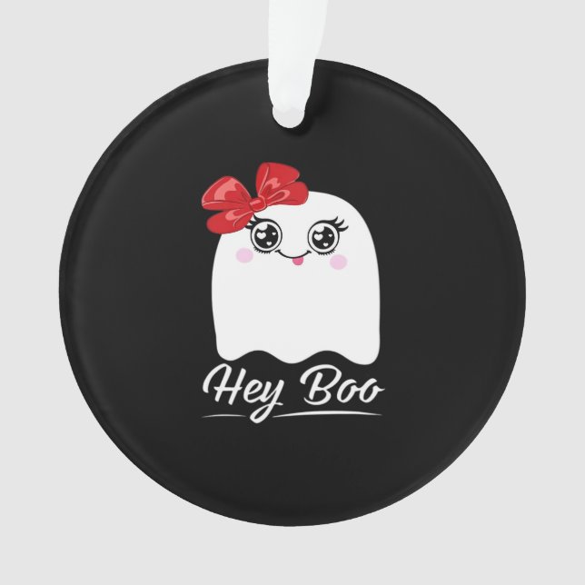 Adorno Cute Hey Boo Halloween (Anverso)