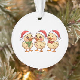 Adorno Cute Kawaii Christmas Ducks | Festive Holiday 