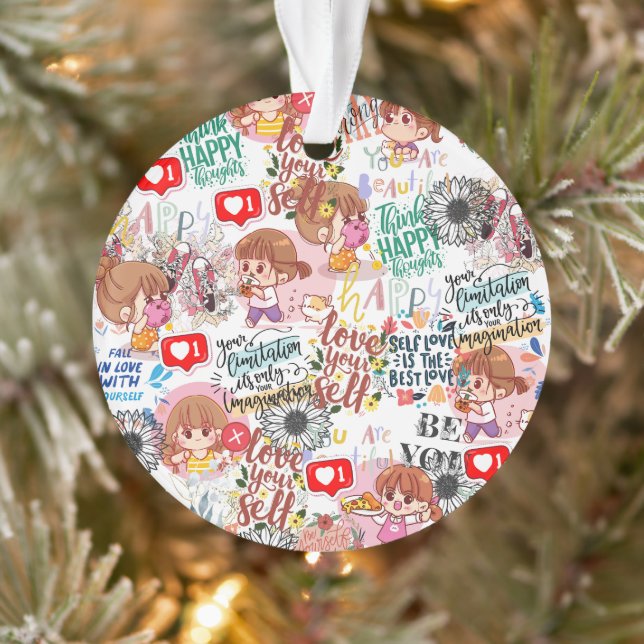 Adorno Cute Motivational – Positive Quote Kawaii  (Árbol)