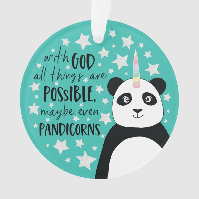 Adorno Cute Pandicorn | Todas las cosas posibles (Anverso)