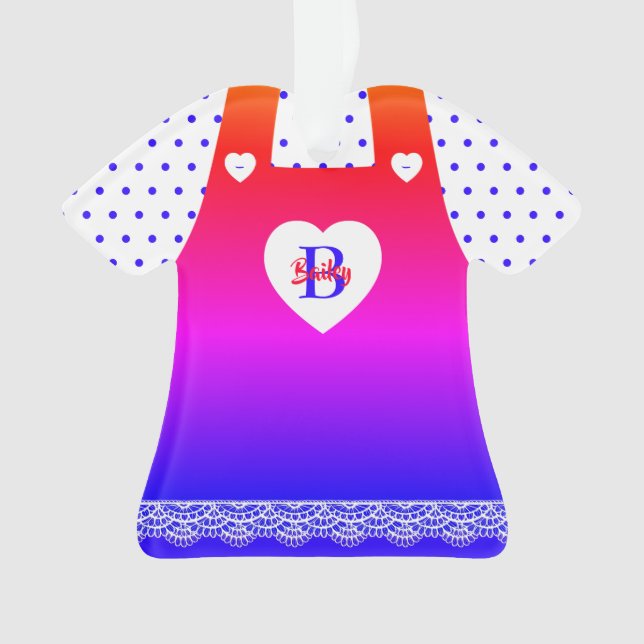Adorno Cute Rainbow Pinafore Polka Dots (Anverso)
