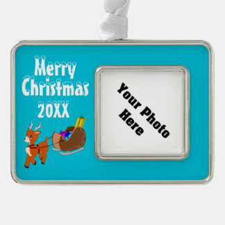 Adorno Cute Reindeer Christmas Custom Framed Ornament