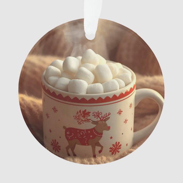 Adorno Cute Reindeer in Scarf Ornament | Kids Christmas  (Anverso)