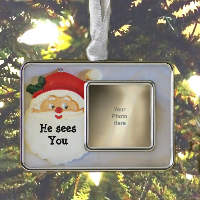Adorno Cute Santa ve tu foto personalizada (Subido por el creador)