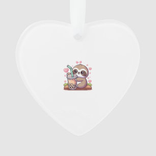 Adorno Cute Sloth Boba Bubble Milk Tea Kawaii Mujeres Chi