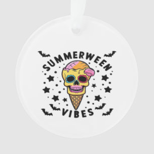Adorno Cute Summerween Vibes Skeleton IceCream Summer Vac