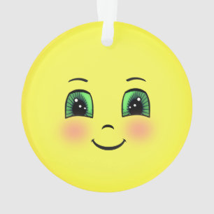 Adorno Cute Sun Emoji Cara Feliz