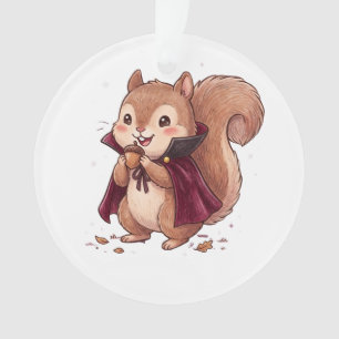 Adorno Cute Vampire Squirrel con capa de Halloween de bel