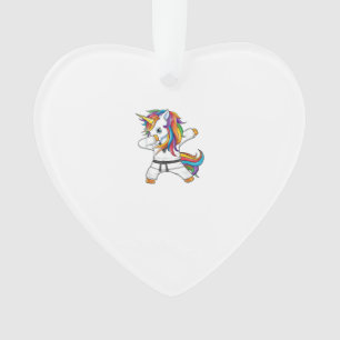 Adorno Dabbing Unicorn Karate Taekwondo Niñas Artes Marci