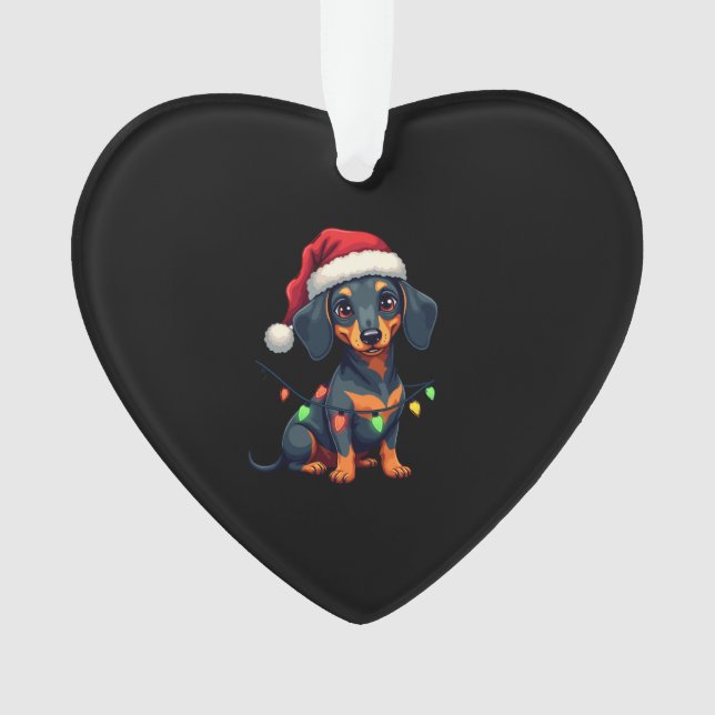 Adorno Dachshund Dogs Tree Christmas Sweater Xmas Gifts F (Anverso)