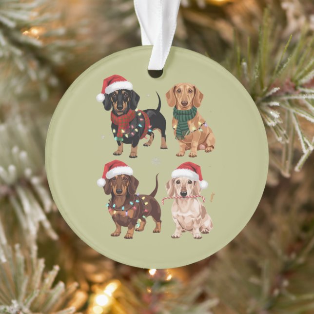 Adorno Dachshund Navidades Regalo de Navidad de mamá aman (Árbol)
