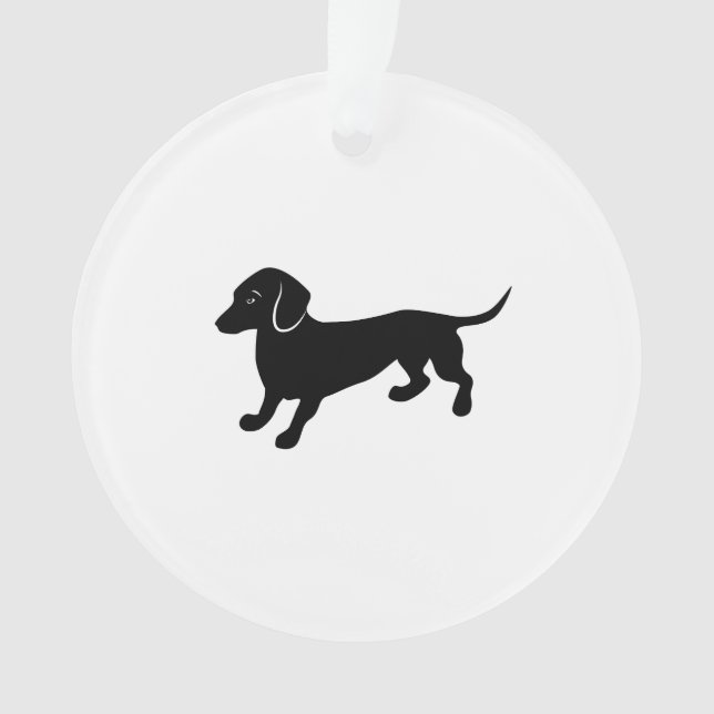 Adorno Dachshund negro (Anverso)