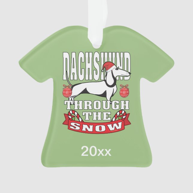 Adorno Dachshund Personalizado A Través De La Fiesta De L (Anverso)